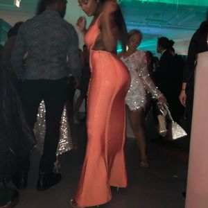 House of Cb peach mermaid dress